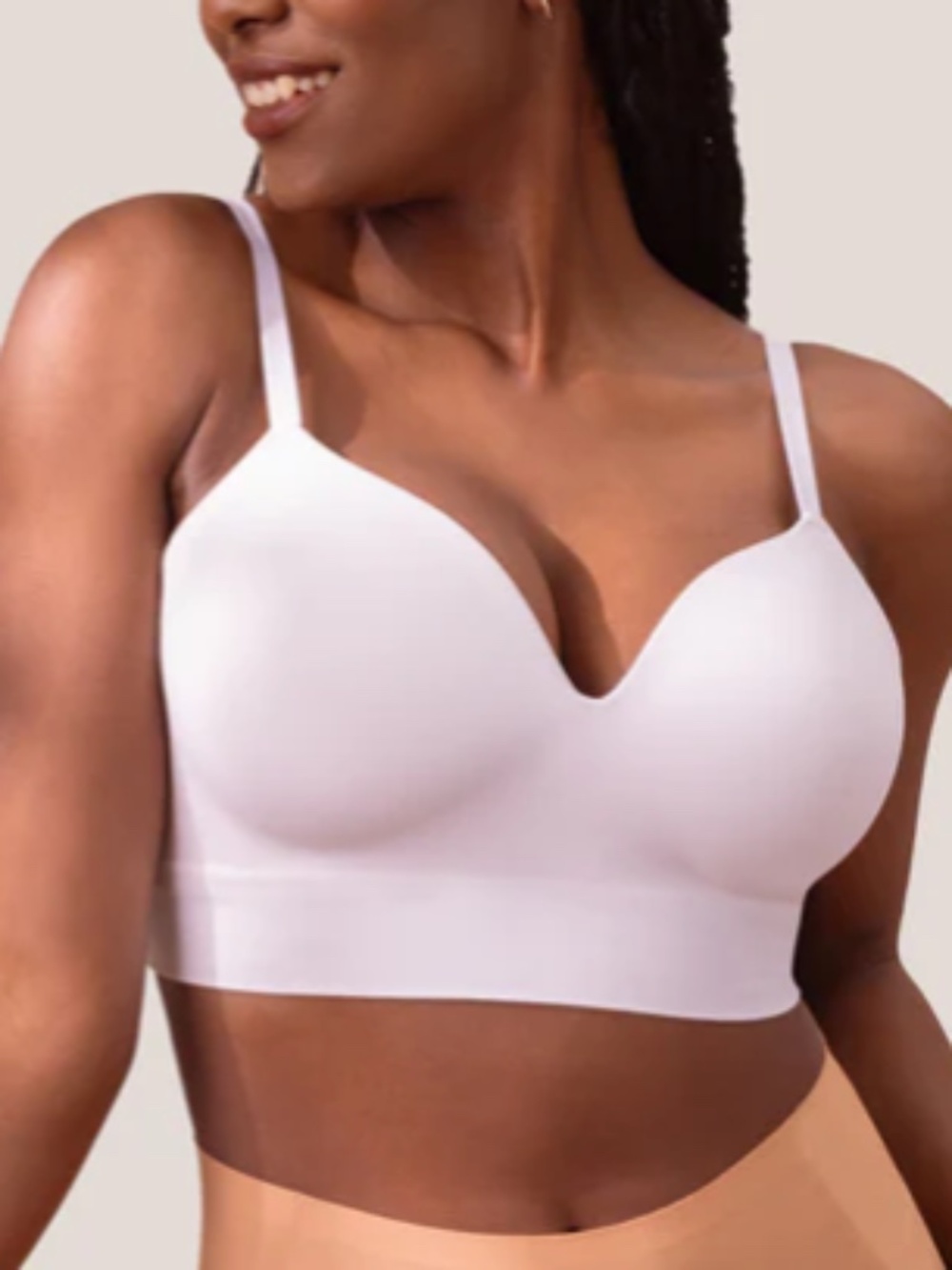 Shapermint Essentials Full Support Wireless Bra Sz XL White